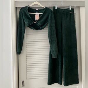 Savage X Fenty Fluff It Up Fuzzy Long Sleeve PJ Set (Top & Bottom)